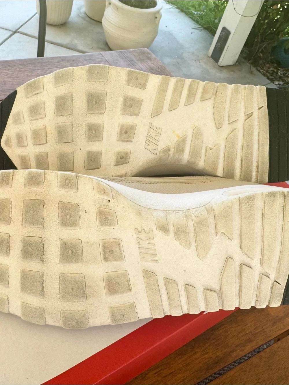 Nike Women’s Sneakers - Beige with White Swoosh
